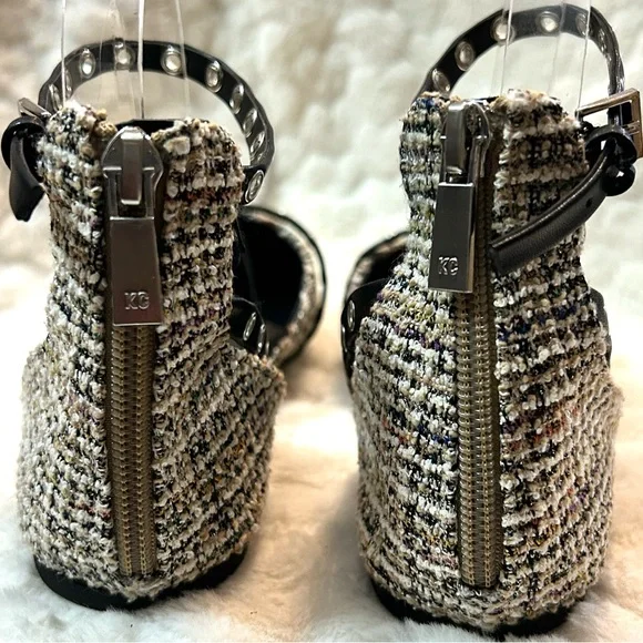 Kenneth Cole Tweed Mason Ballet Flats ankle strap women’s size 5.5M - Picture 11 of 15